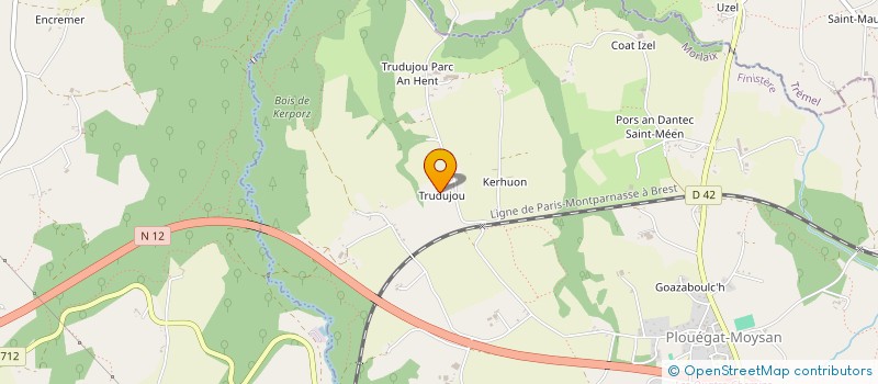 localisation de l'entreprise MADAME SYLVIE JEAN  PLOUEGAT-MOYSAN