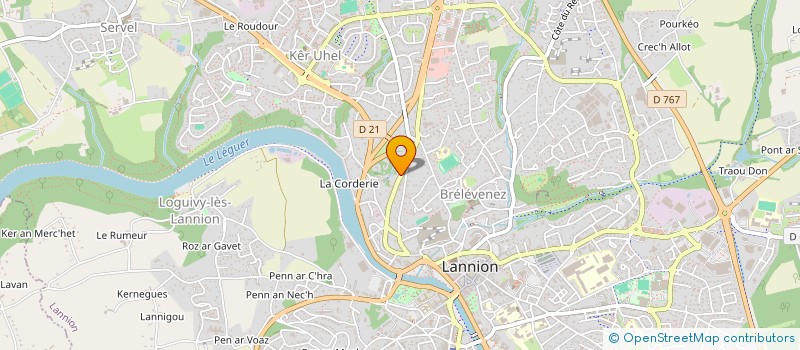 localisation de l'entreprise MADAME SYLVIE JEANNE  LANNION