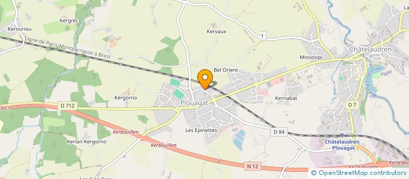 localisation de l'entreprise MADAME SYLVIE JOUAN  CHATELAUDREN-PLOUAGAT