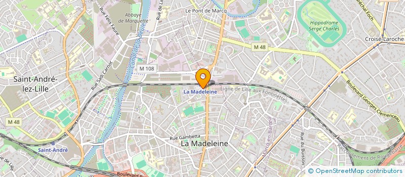 localisation de l'entreprise MADAME SYLVIE LABRE à LA MADELEINE