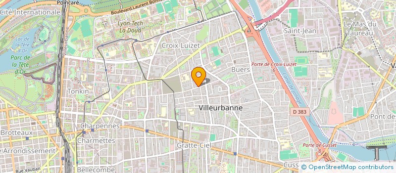 localisation de l'entreprise MADAME SYLVIE LABUSSIERE  VILLEURBANNE