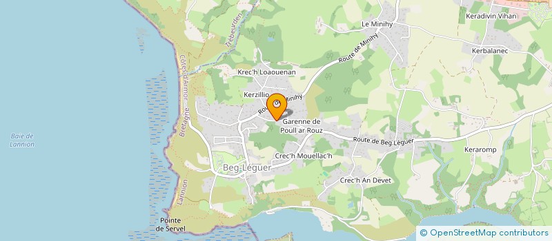 localisation de l'entreprise MADAME SYLVIE LE FUSTEC à LANNION