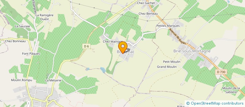 localisation de l'entreprise MADAME SYLVIE LE METAYER  BOUTENAC-TOUVENT