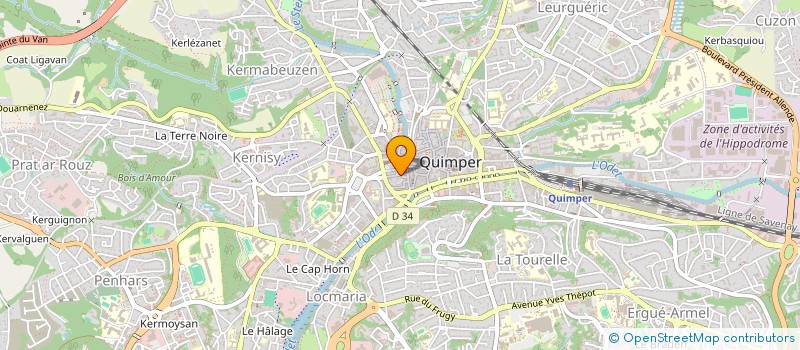 localisation de l'entreprise MADAME SYLVIE LE MOAL à QUIMPER