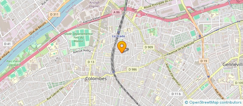 localisation de l'entreprise MADAME SYLVIE LE TENSORER à COLOMBES