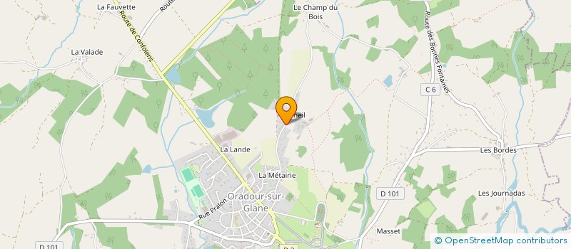 localisation de l'entreprise MADAME SYLVIE LEGASTELOIS à ORADOUR-SUR-GLANE