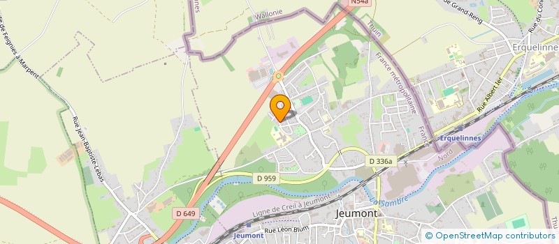 localisation de l'entreprise MADAME SYLVIE LEJOSNE  JEUMONT