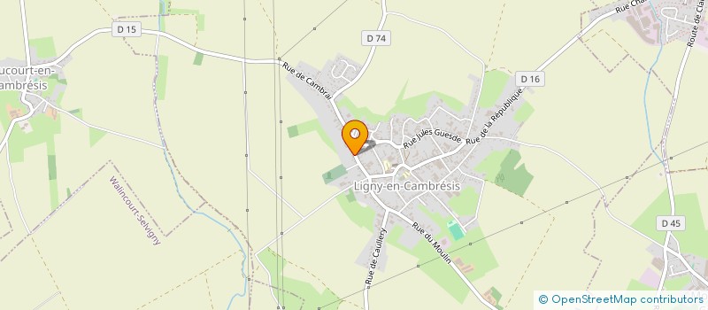 localisation de l'entreprise MADAME SYLVIE LEMAIRE  LIGNY-EN-CAMBRESIS