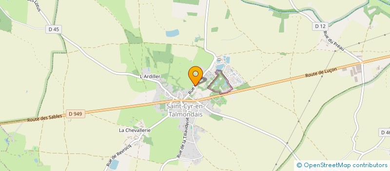 localisation de l'entreprise MADAME SYLVIE LERAT à SAINT-CYR-EN-TALMONDAIS