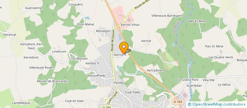 localisation de l'entreprise MADAME SYLVIE LESCOAT  LE FAOUET