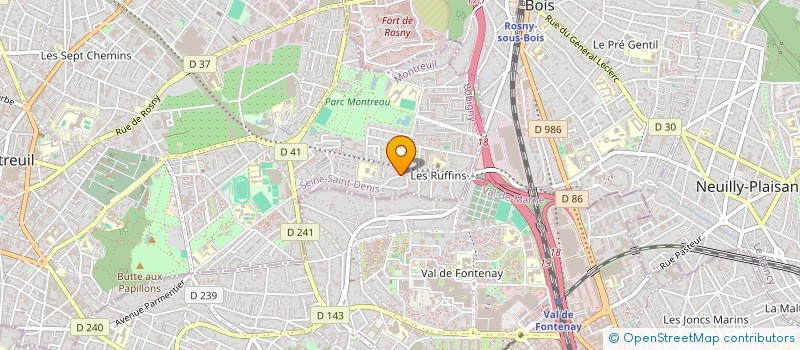 localisation de l'entreprise MADAME SYLVIE MALAVAL à MONTREUIL