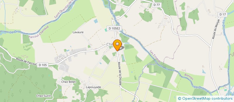 localisation de l'entreprise MADAME SYLVIE MALLET  PARCOUL-CHENAUD