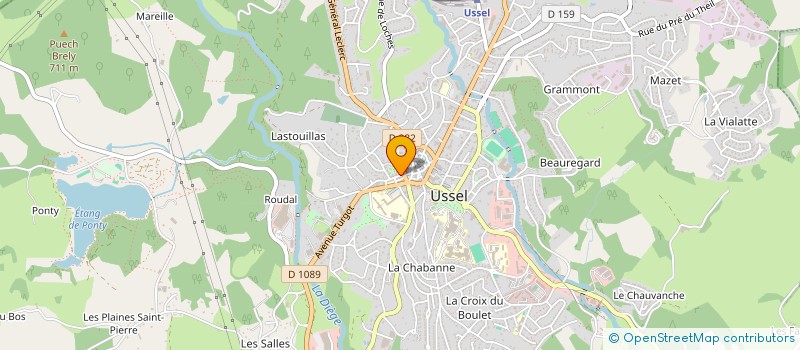 localisation de l'entreprise MADAME SYLVIE MANDON à USSEL