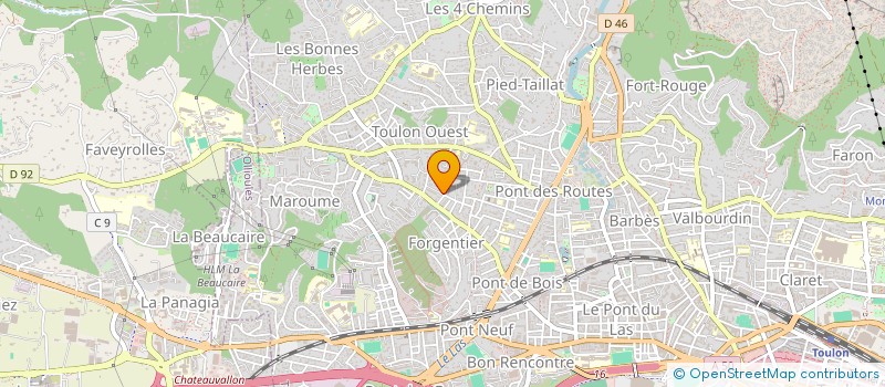 localisation de l'entreprise MADAME SYLVIE MATTIOLI  TOULON