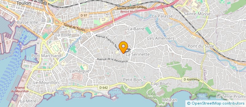 localisation de l'entreprise MADAME SYLVIE MAUREL  TOULON