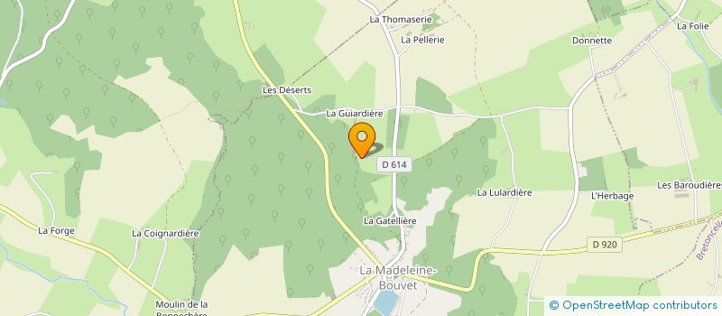 localisation de l'entreprise MADAME SYLVIE MAZEREAU à LA MADELEINE-BOUVET