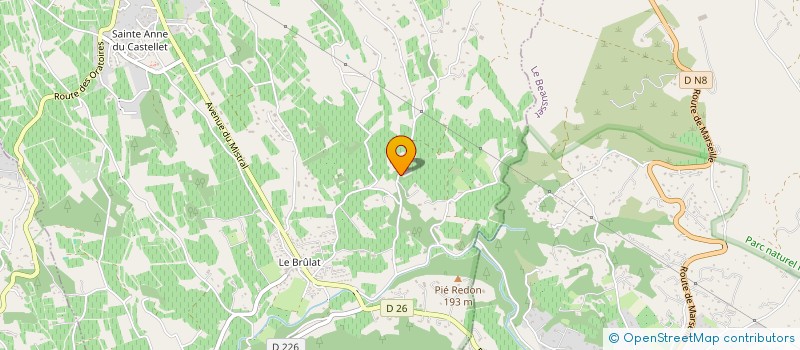 localisation de l'entreprise MADAME SYLVIE MENARDO  LE CASTELLET