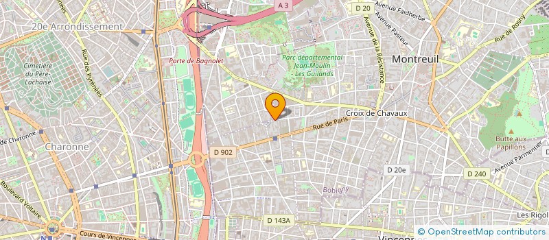localisation de l'entreprise MADAME SYLVIE MITAULT à MONTREUIL