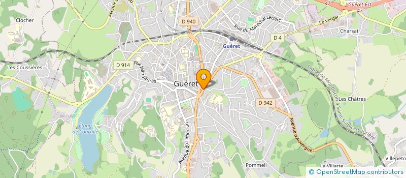 localisation de l'entreprise MADAME SYLVIE MONIER à GUERET