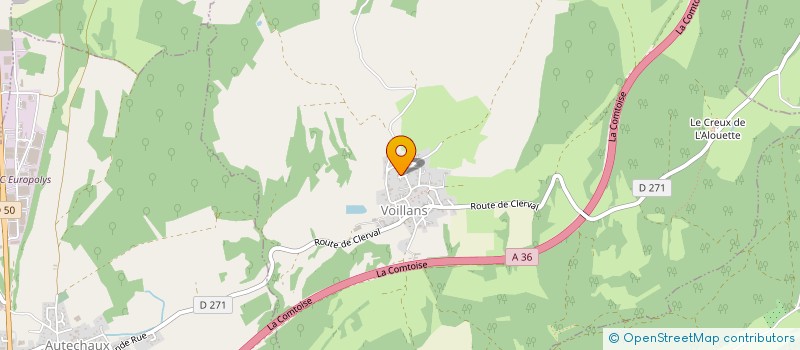 localisation de l'entreprise MADAME SYLVIE MONNOT  VOILLANS