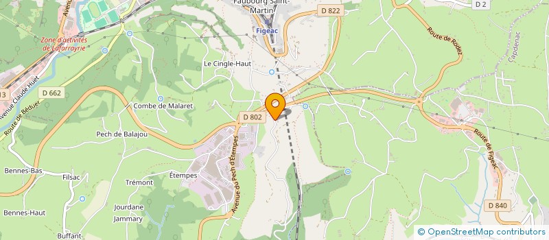 localisation de l'entreprise MADAME SYLVIE MOUDURIER  FIGEAC