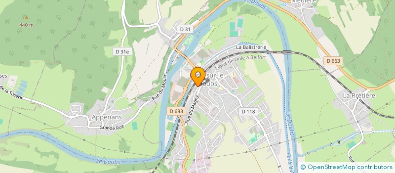localisation de l'entreprise MADAME SYLVIE NARDIN à L'ISLE-SUR-LE-DOUBS