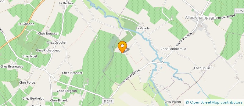 localisation de l'entreprise MADAME SYLVIE NOEL  ALLAS-CHAMPAGNE