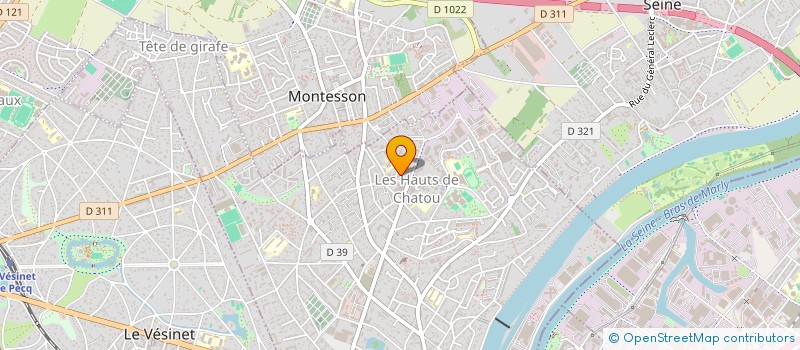 localisation de l'entreprise MADAME SYLVIE OUEDRAOGO  CHATOU