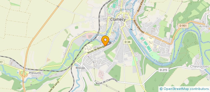 localisation de l'entreprise MADAME SYLVIE PAUPERT à CLAMECY