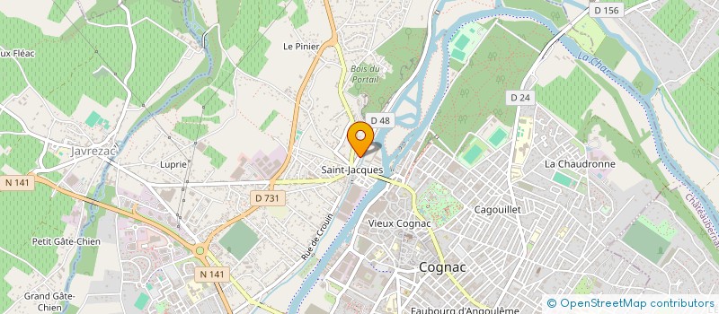 localisation de l'entreprise MADAME SYLVIE PEGHEAIRE à COGNAC