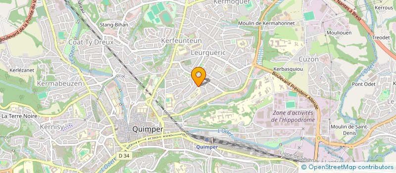 localisation de l'entreprise MADAME SYLVIE PEILLET à QUIMPER