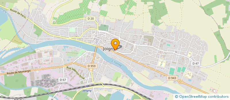 localisation de l'entreprise MADAME SYLVIE PELLETIER  JOIGNY