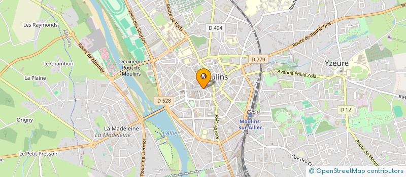 localisation de l'entreprise MADAME SYLVIE PERRET  MOULINS