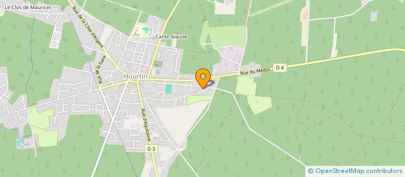 localisation de l'entreprise MADAME SYLVIE PETITJEAN  HOURTIN