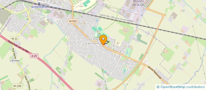 localisation de l'entreprise MADAME SYLVIE PLANQUE  LA CHAPELLE-D'ARMENTIERES