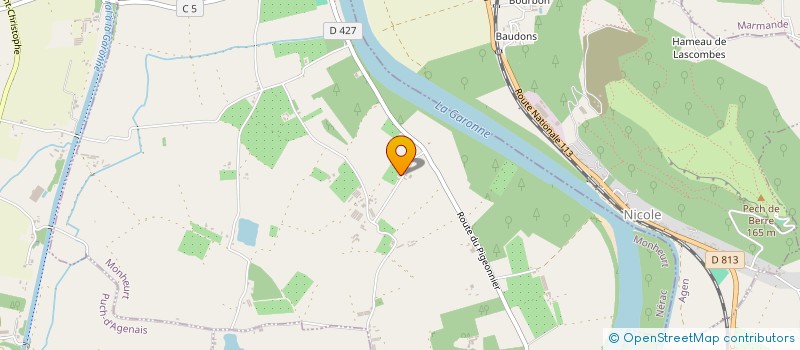 localisation de l'entreprise MADAME SYLVIE POUGET  MONHEURT