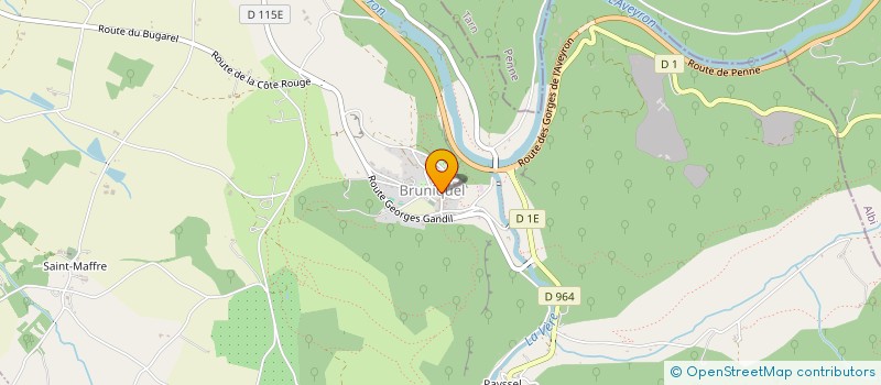 localisation de l'entreprise MADAME SYLVIE PROUST  BRUNIQUEL