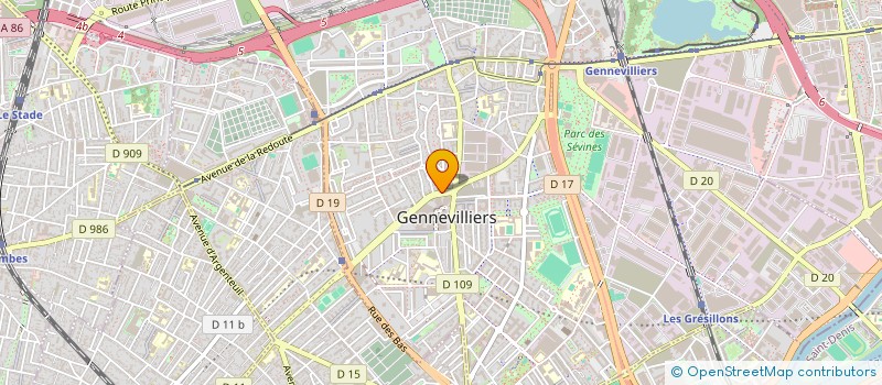 localisation de l'entreprise MADAME SYLVIE PYBOURDIN  GENNEVILLIERS