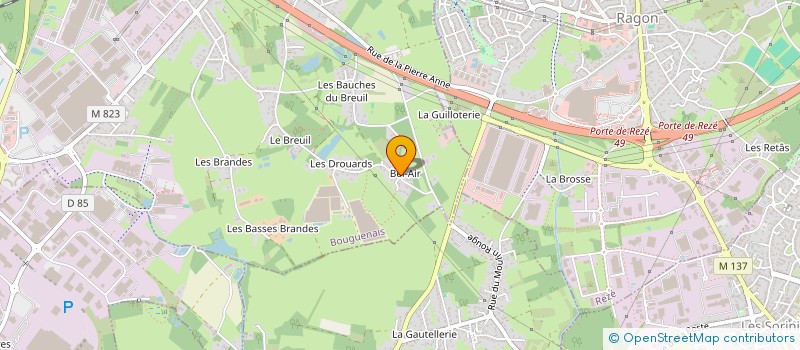 localisation de l'entreprise MADAME SYLVIE RAVELEAU  BOUGUENAIS