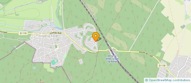 localisation de l'entreprise MADAME SYLVIE ROBIC MARGOTIN  COYE-LA-FORET