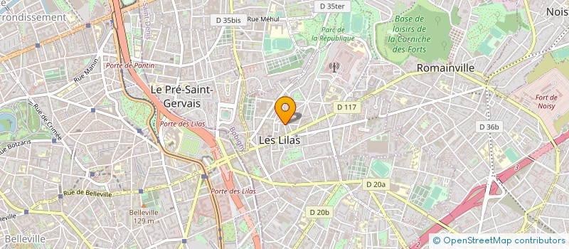 localisation de l'entreprise MADAME SYLVIE ROUSSET à LES LILAS