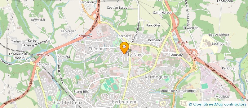 localisation de l'entreprise MADAME SYLVIE ROUXEL à QUIMPER