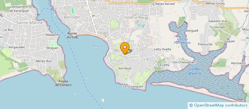 localisation de l'entreprise MADAME SYLVIE SALES  BENODET
