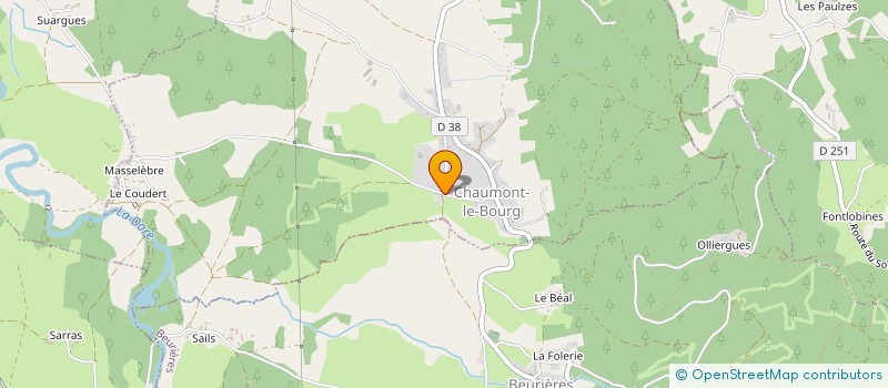 localisation de l'entreprise MADAME SYLVIE SAURET à CHAUMONT-LE-BOURG