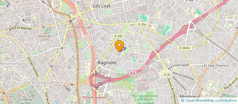localisation de l'entreprise MADAME SYLVIE SERVANT à BAGNOLET