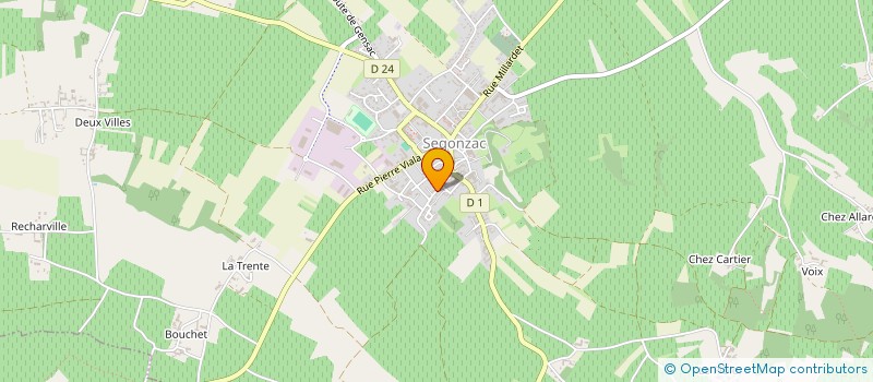 localisation de l'entreprise MADAME SYLVIE SOULE à SEGONZAC