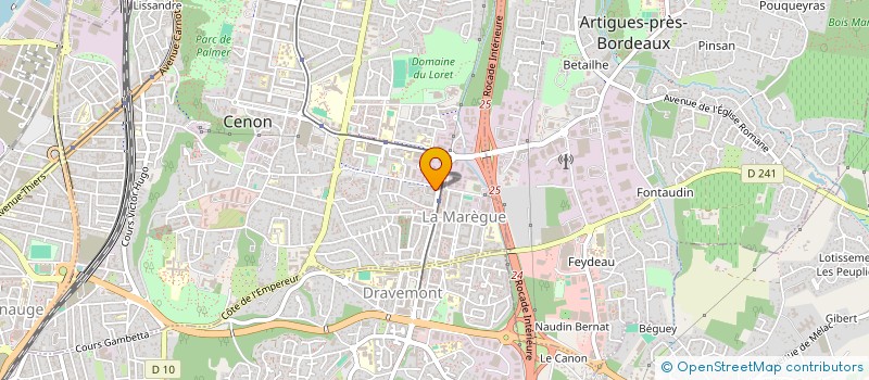 localisation de l'entreprise MADAME SYLVIE SUBRA  CENON