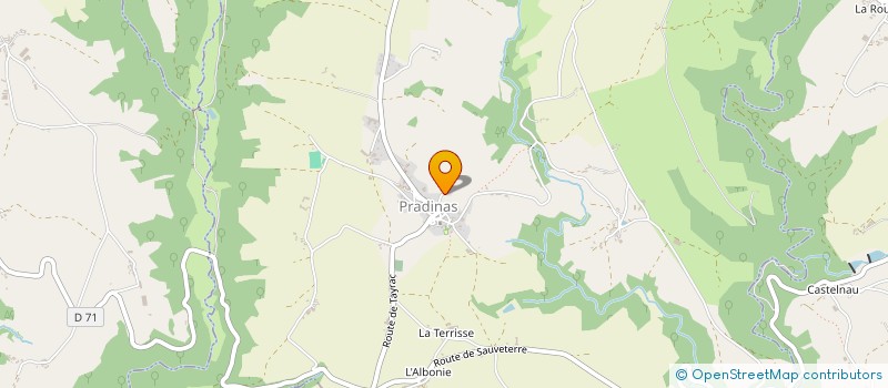 localisation de l'entreprise MADAME SYLVIE SUZANNE ANDRE TEULIERES  PRADINAS