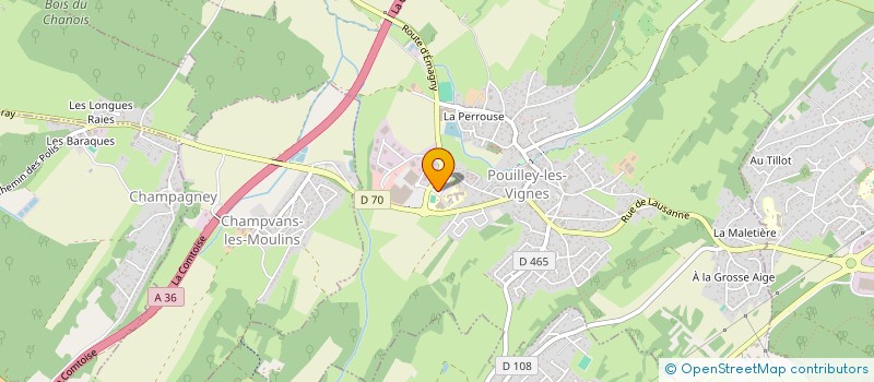 localisation de l'entreprise MADAME SYLVIE TALLANDIER  POUILLEY-LES-VIGNES