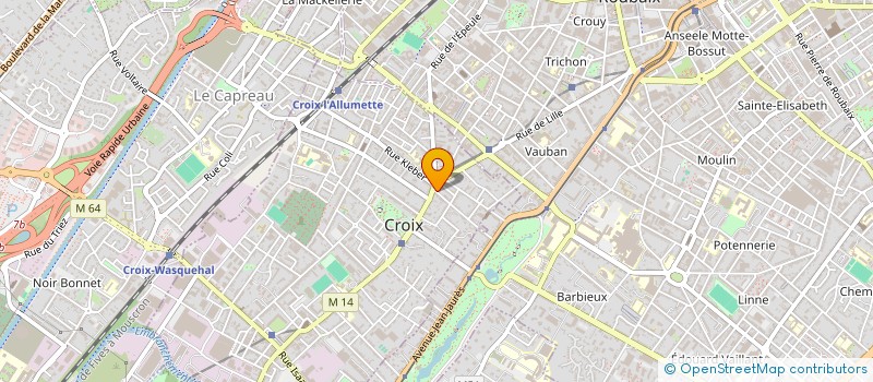 localisation de l'entreprise MADAME SYLVIE THIEBAUT à CROIX